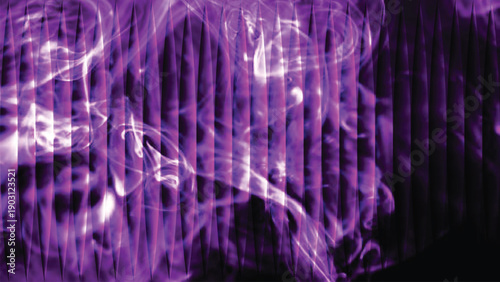 Abstract purple and blue glowing fractal energy background with pink streaks and particles