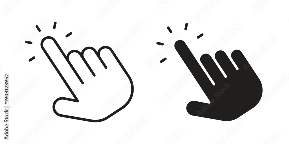 Fototapeta premium Hand click icon suitable symbol. Simple stock illustration stock