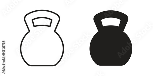 Kettlebell icon suitable symbol. Simple stock illustration stock