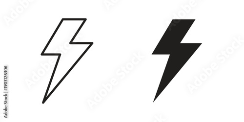Lightning icon suitable symbol. Simple stock illustration stock