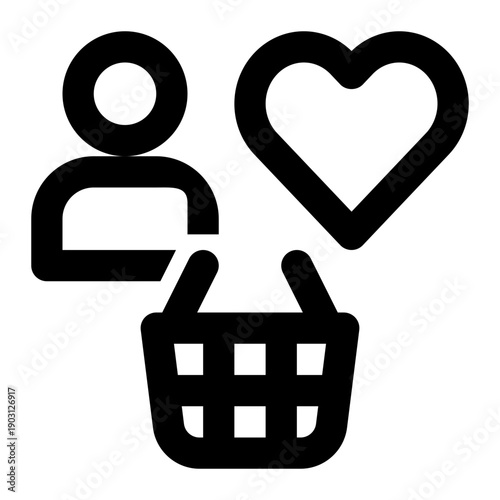 Customer Empathy, Loyal Customer, Trust Outline Icon