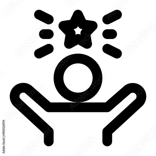 Confidence, Self Confidence, Self Esteem Outline Icon