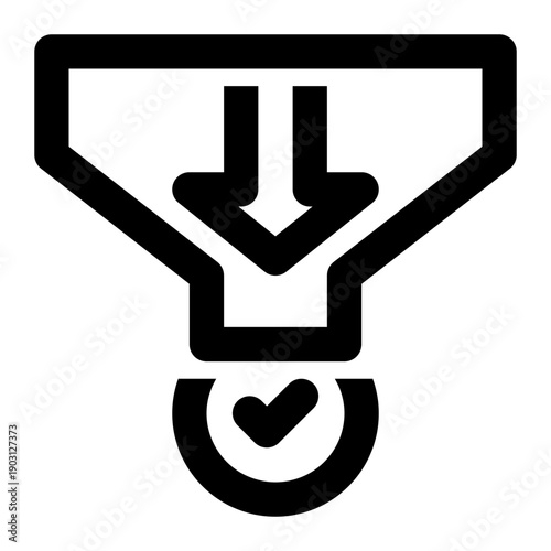 Conversion, Convert, Conersion Funnel Outline Icon