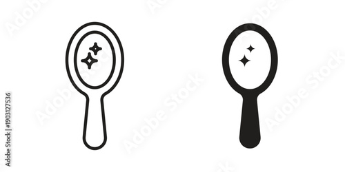 Mirror icon suitable symbol. Simple stock illustration stock