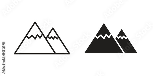 Mountain icon suitable symbol. Simple stock illustration stock