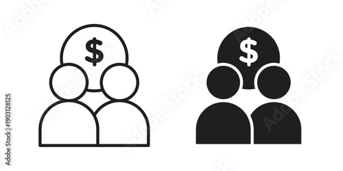 Mutual funds icon suitable symbol. Simple stock illustration stock