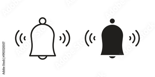 Notification bell icon suitable symbol. Simple stock illustration stock