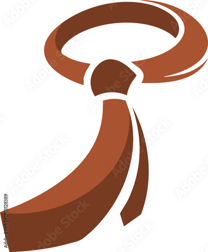 Swirling Ribbon Shape Illustration