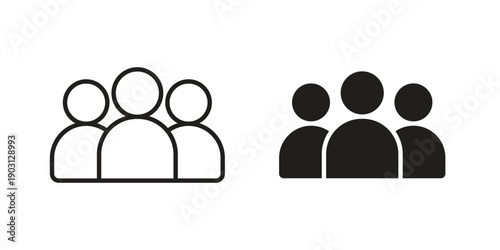 People group icon suitable symbol. Simple stock illustration stock