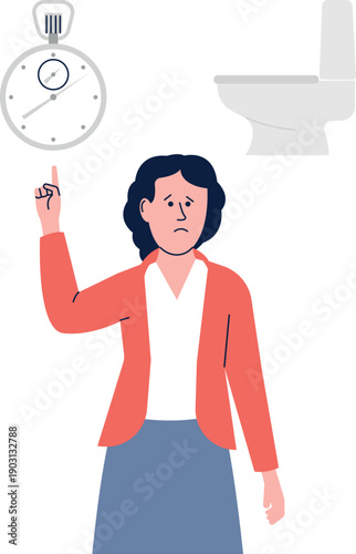 Frequent urination color icon. Bladder infection symptom