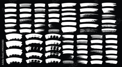 brush strokes vector illustration, abstract grunge texture on white background. Artistic design element, paint smear, ink splatter, creative graphic element.