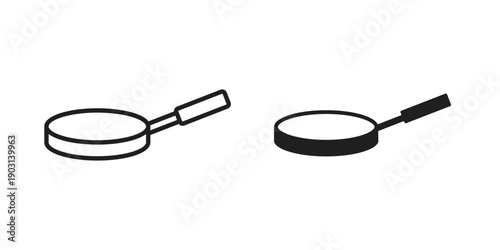 Frying pan icons symbol. vector illustration pack for apps and designs