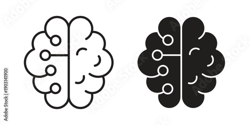 Machine learning icons symbol. vector illustration pack for apps and designs