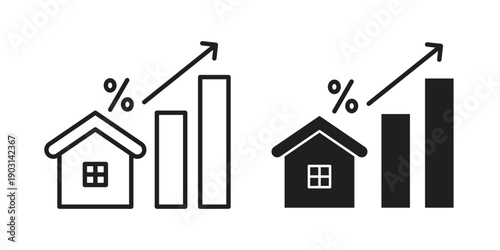Mortgage icons symbol. vector illustration pack for apps and designs