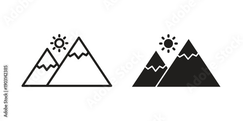 Mountain icons symbol. vector illustration pack for apps and designs