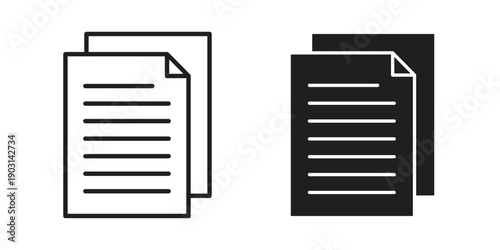 papers icons symbol. vector illustration pack for apps and designs