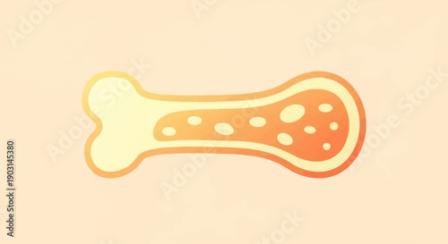 Stylized bone structure illustration with a vibrant gradient for medical or anatomical themes