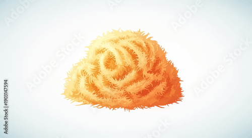 Vibrant golden straw bale illustration on a clean gradient background perfect for rustic designs