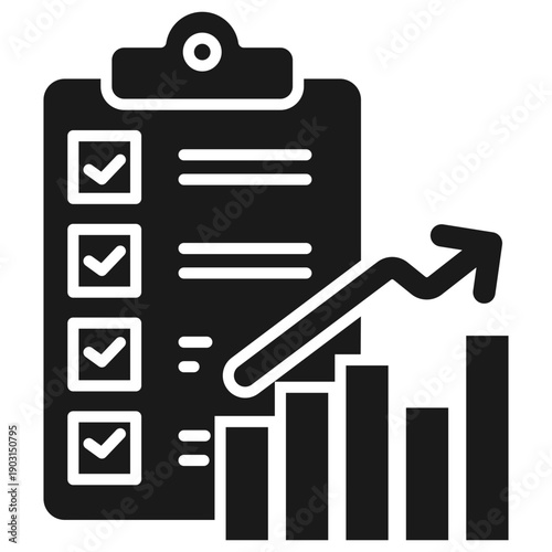 Planning Chart Glyph Icon