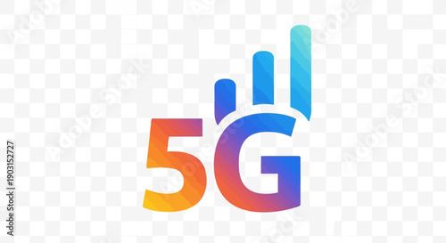 Modern gradient 5G logo representing next-generation mobile network technology and fast connectivity
