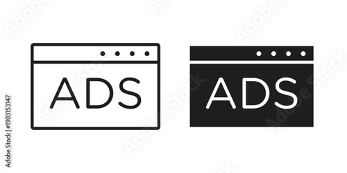 Ad icon vector. EPS 10 editable vector bundle