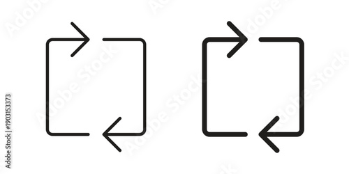Arrows repeat icon vector. EPS 10 editable vector bundle