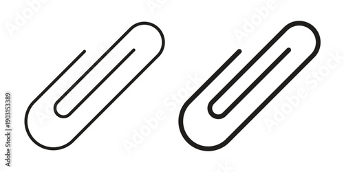 Attachment clip icon vector. EPS 10 editable vector bundle