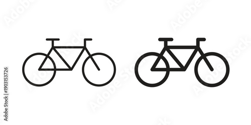 Biking icon vector. EPS 10 editable vector bundle