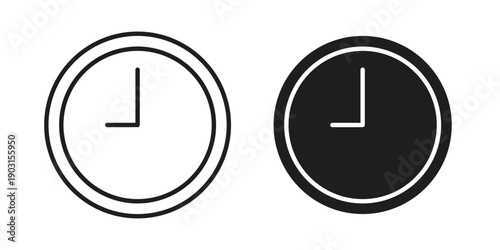 Clock icon vector. EPS 10 editable vector bundle