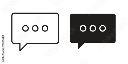 Comment icon vector. EPS 10 editable vector bundle