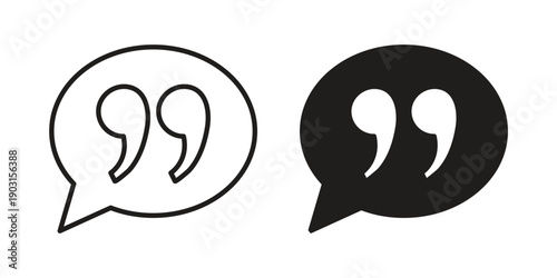 Comment quote icon vector. EPS 10 editable vector bundle