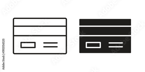 Credit card icon vector. EPS 10 editable vector bundle