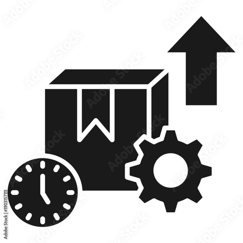 Productivity Glyph Icon Vector Illustration