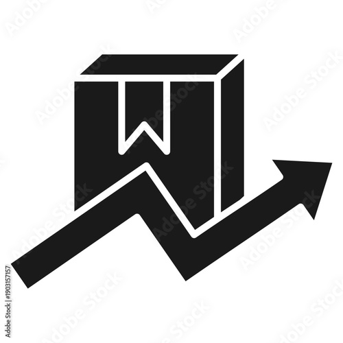 Upselling Glyph Icon Vector Illustration