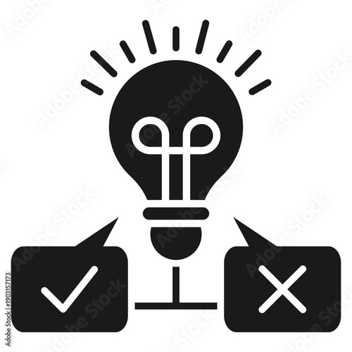 Feasibility Glyph Icon Vector Illustration