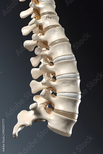 Ultra-Realistic 3D Human Spine Anatomy with Detailed Vertebral Column Visualization
