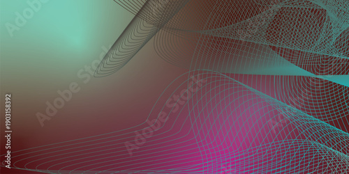 Abstract grainy gradient background with teal maroon magenta and azure shapes on black