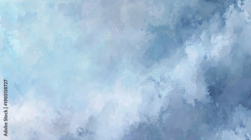 Fototapeta premium Moody Blue and Grey Watercolor Cloud Texture Background