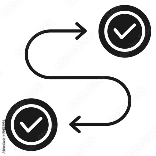Roadmap Glyph Icon
