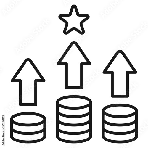 Competitive Edge Outline Icon Vector Illustration