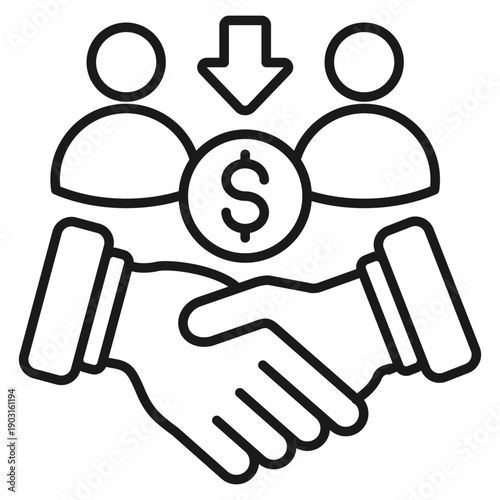 Investor Relations Outline Icon Vector Illustration