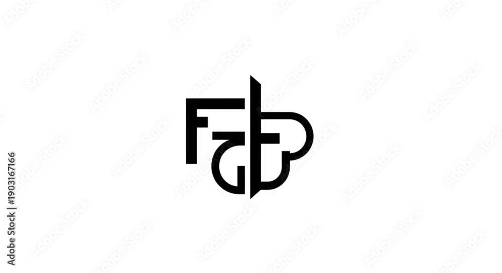 Obraz premium Modern Monogram F and B Logo Design.