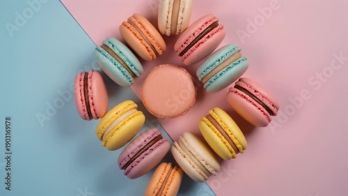 Wallpaper Mural Top-Down Colorful Macaron Grid Torontodigital.ca