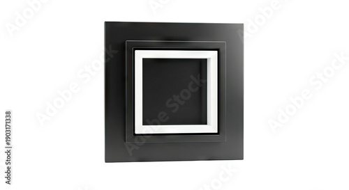Modern Black and White Square Frame