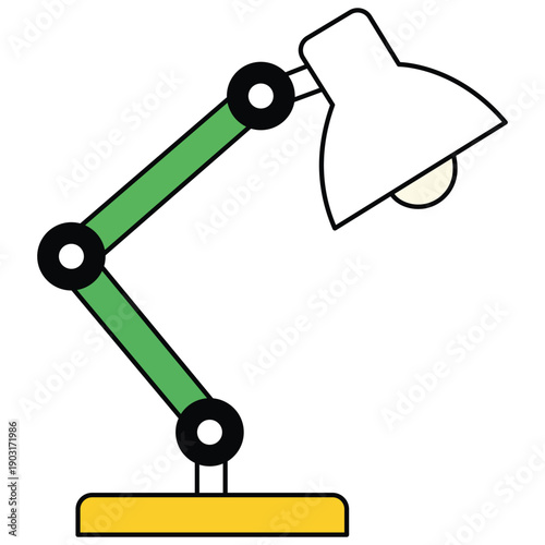 Table Lamp: A modern desk lamp, illuminating with a touch of contemporary design, ideal for study or work, a symbol of enlightenment and innovation.