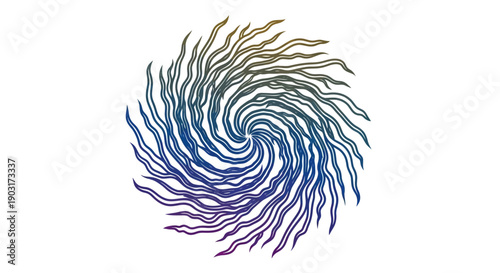 Abstract vibrant energy swirl with dynamic radial lines and gradient color shift artistic