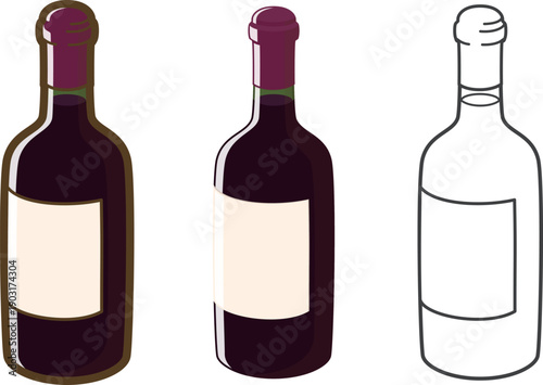 赤ワイン（ボルドー型ボトル）