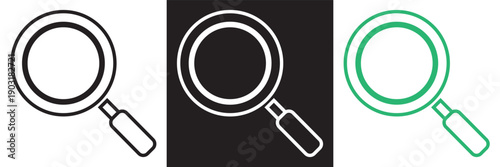 Online shopping search icon illustration. Minimal vector icons showing a magnifying glass with shopping bag, representing ecommerce search, product discovery, and online retail concepts.EPS10/AI.