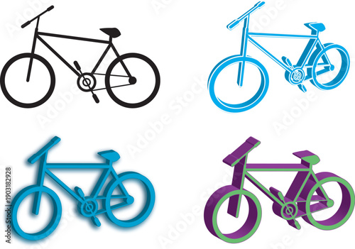 3d cycle illustration