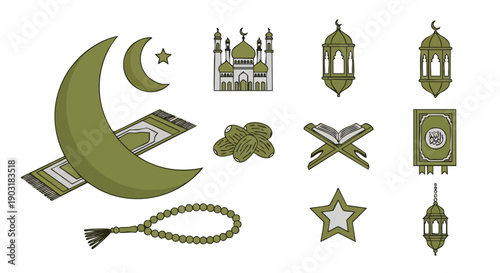 Collection Minimaliste Ramadan Vert Olive